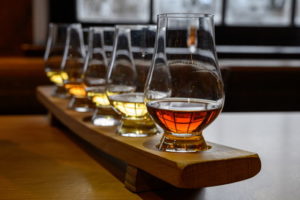 flight of whiskies